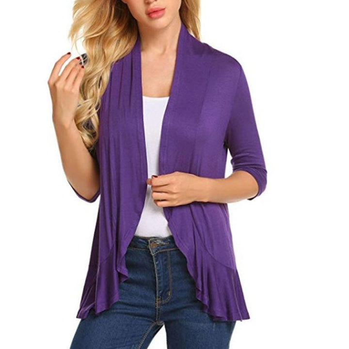 Women's Fashionable Cardigan with Asymmetrical Cut and Flattering Details Lisslune