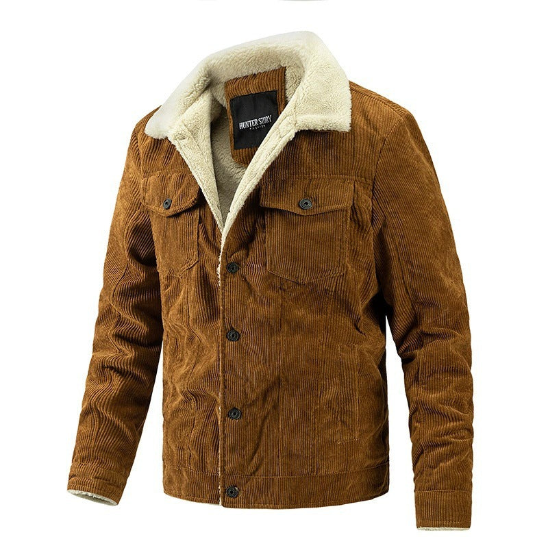 Men's cozy cord jacket with warm lining Lisslune