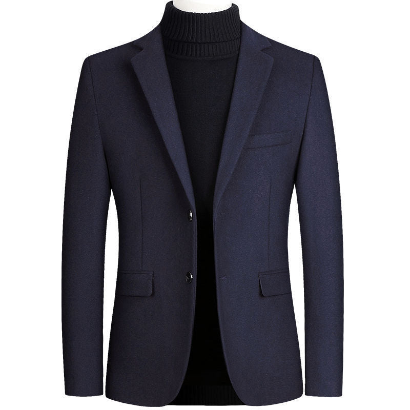Men's elegant wool blazer in classic fit with fine texture Lisslune