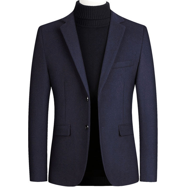 Men's elegant wool blazer in classic fit with fine texture Lisslune
