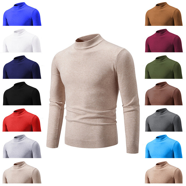Men's trendy turtleneck sweater made of fine knit quality Lisslune
