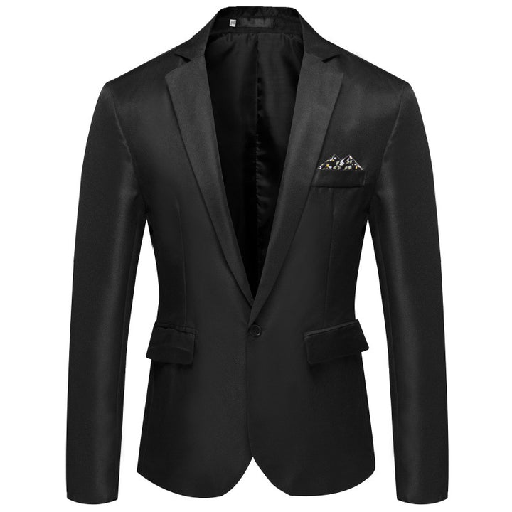 Men's Elegant Blazer with Silky-Matte Surface and Button Details Lisslune