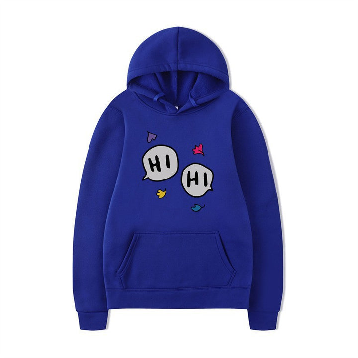 Women's hoodie with creative cartoon design and kangaroo pocket Lisslune
