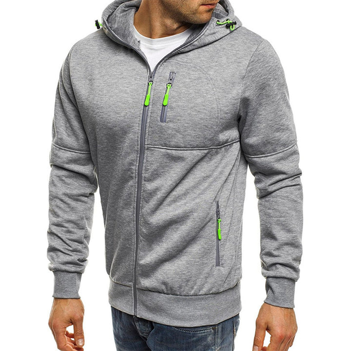 Men's sporty hooded jacket with practical zip pockets and breathable inserts Lisslune