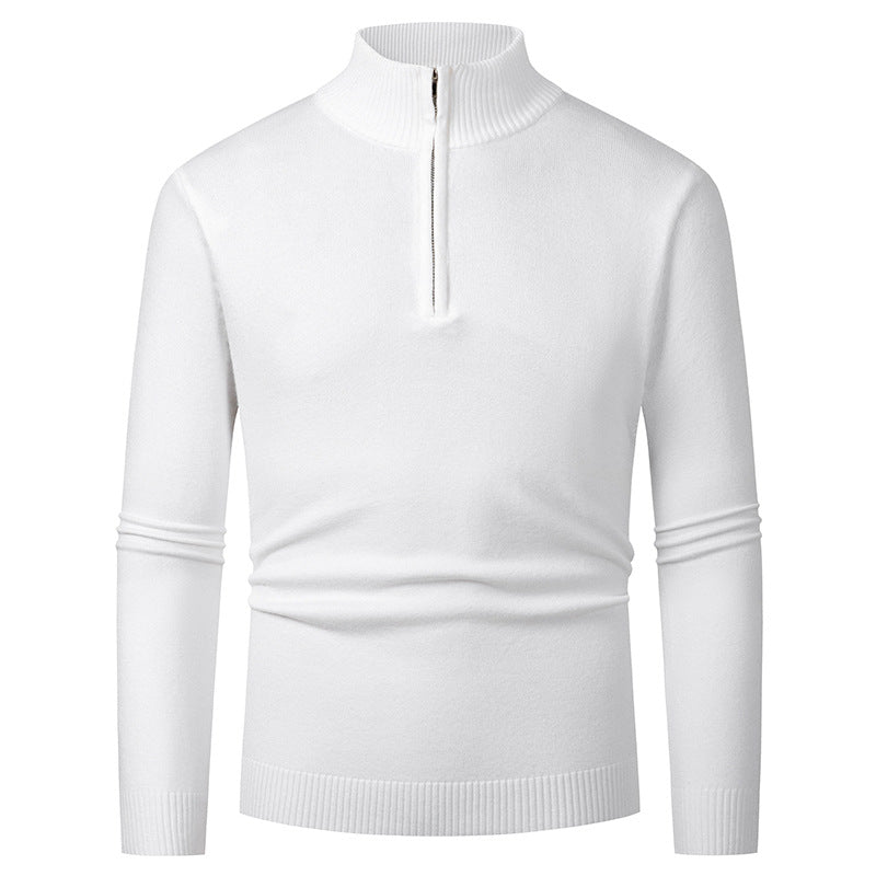 Men's pullover with high collar and zipper Lisslune
