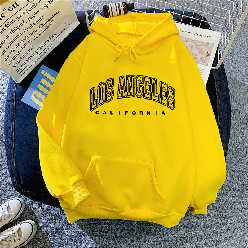 Women's hoodie with large Los Angeles lettering Lisslune
