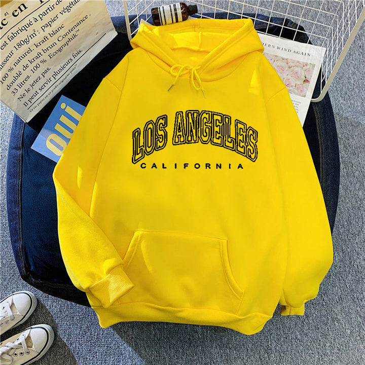 Women's hoodie with large Los Angeles lettering Lisslune