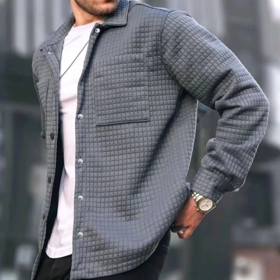 Men's quilted casual jacket with practical pockets and stylish design Lisslune