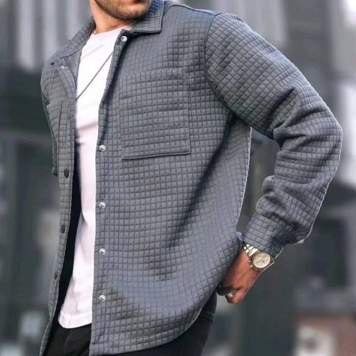 Men's quilted casual jacket with practical pockets and stylish design Lisslune