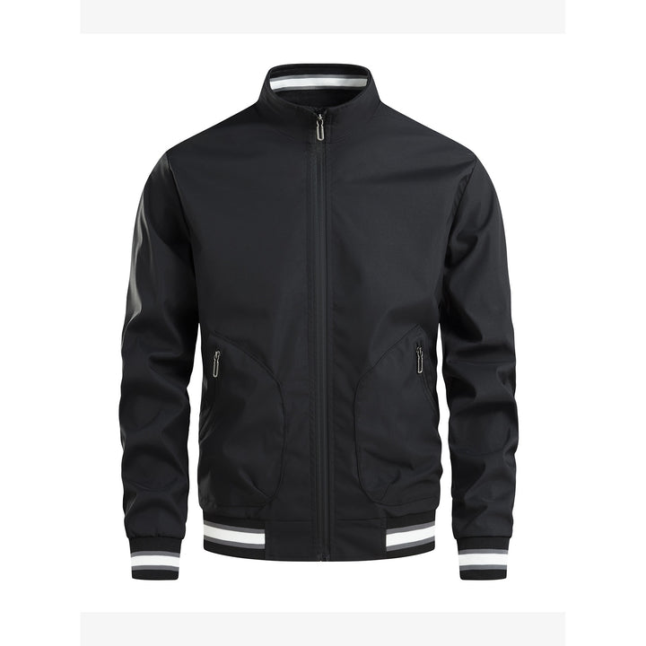 Men's sporty transitional jacket with high collar and practical zip pockets Lisslune