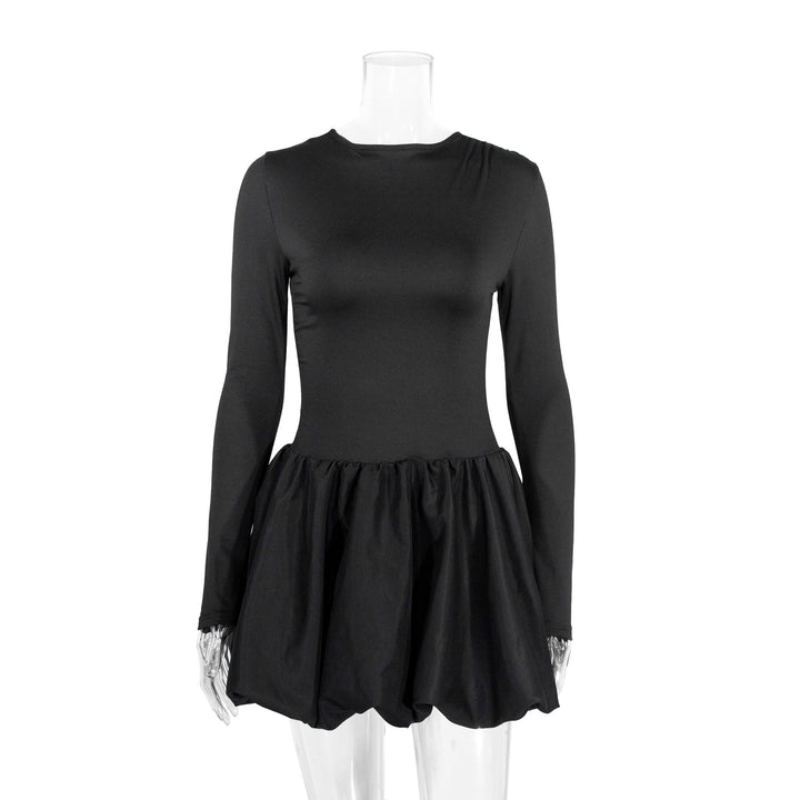 Damen Figurumspielendes Kleid mit langen Ärmeln und gerafftem Saum Lisslune