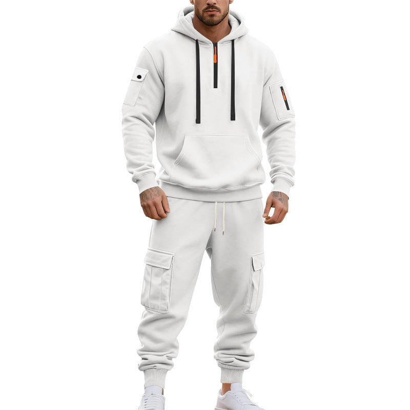 Men's Sporty Tracksuit with Functional Cargo Pockets Lisslune