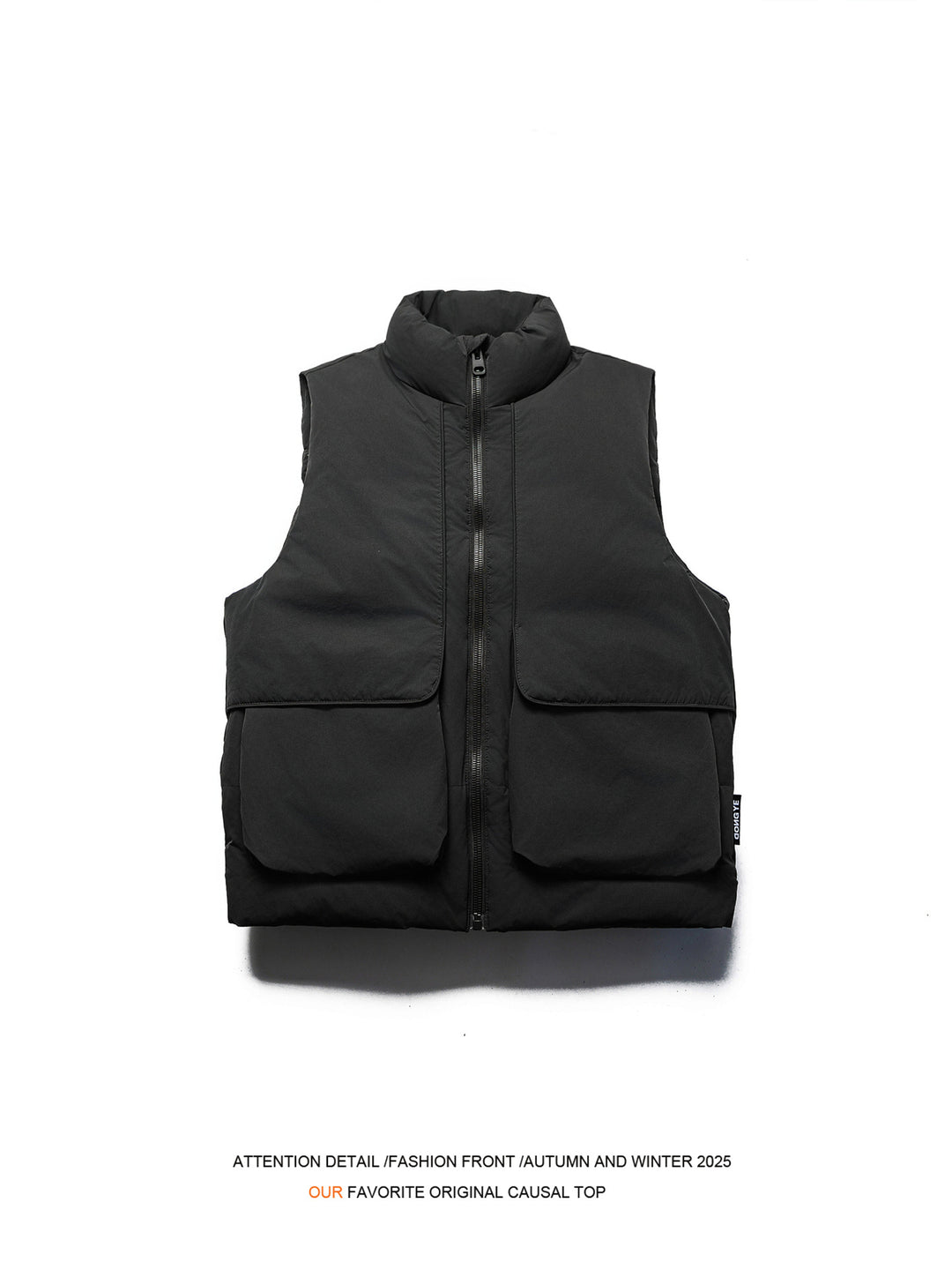 Men's Quilted Transitional Jacket with High Collar and Generous Pockets Lisslune