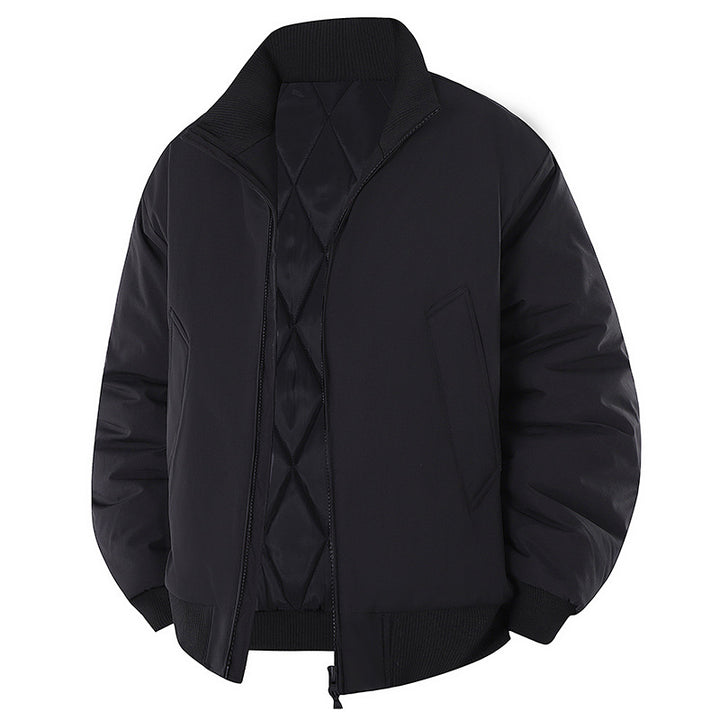 Men's Stylish Quilted Jacket with High Collar Lisslune