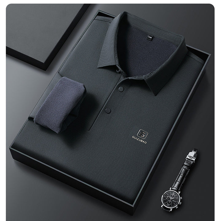 Men's elegant polo shirt with textured surface Lisslune