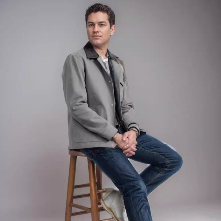 Men's suede jacket with stylish design and practical pockets Lisslune