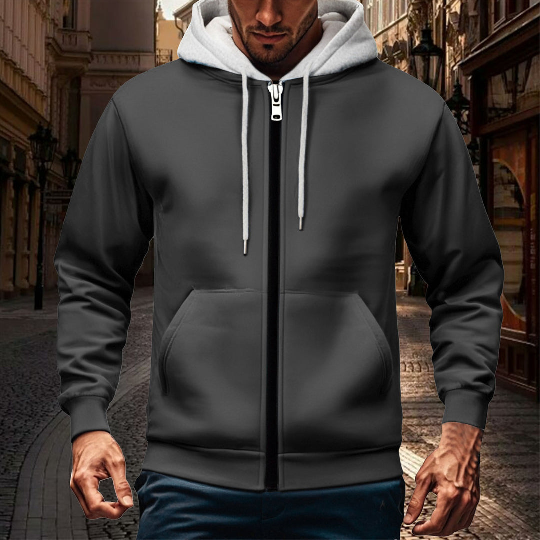 Men's Sporty Hoodie Jacket with Innovative Inner Lining Processing Lisslune