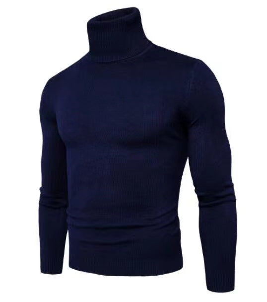 Men's fashionable turtleneck sweater made of fine merino wool Lisslune