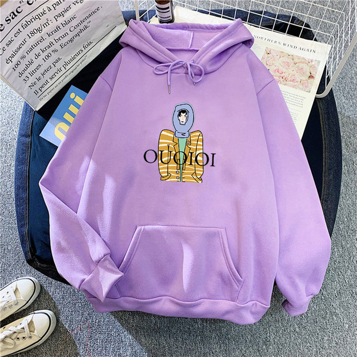 Ladies hoodie with unique cartoon design Lisslune