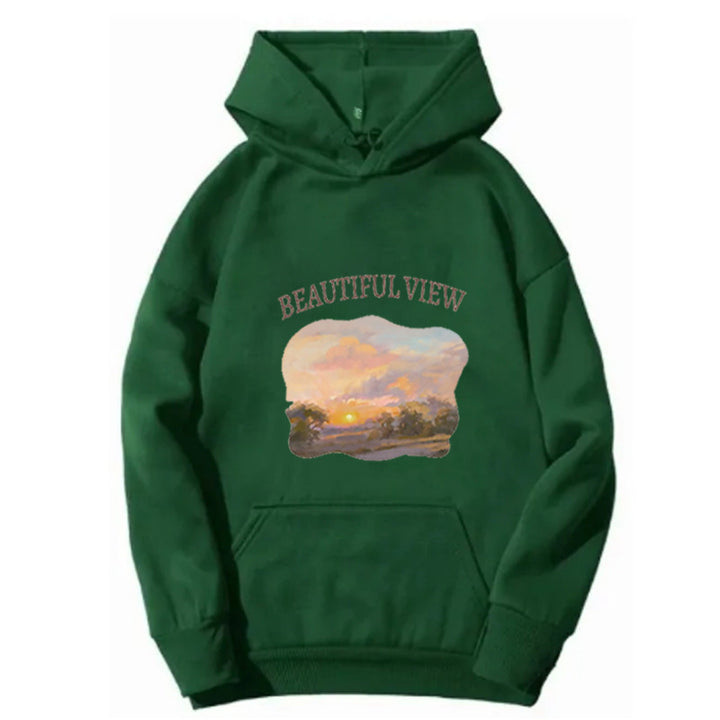 Women’s hooded sweatshirt with artistic landscape design Lisslune