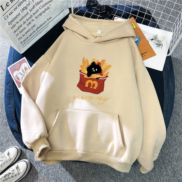 Women's hoodie with creative cat design Lisslune