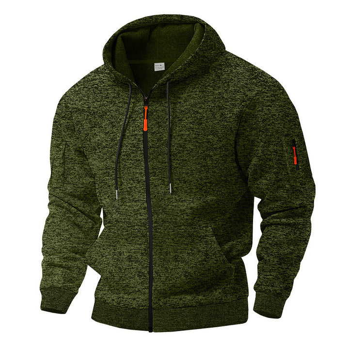 Men's hooded jacket with high-performance zipper and practical side pockets Lisslune