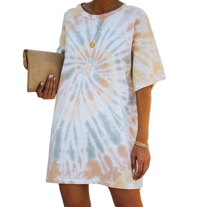 Women's T-shirt dress with trendy gradient and casual cut