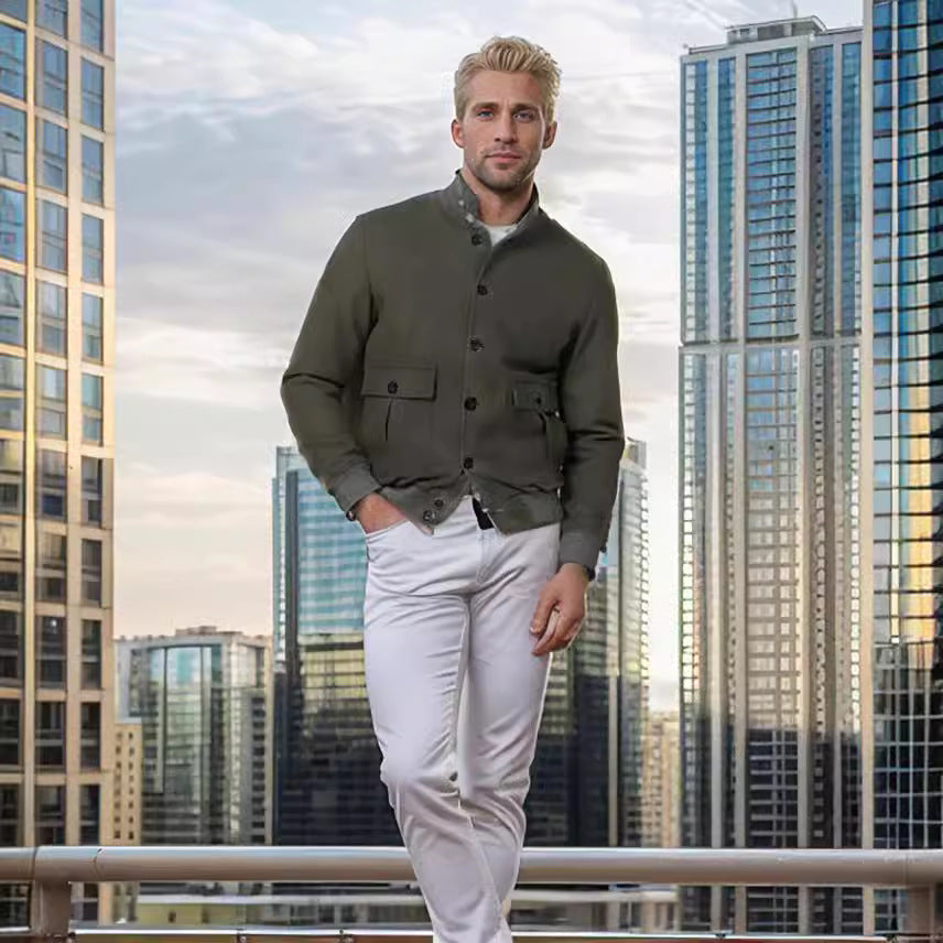 Men's fashionable wool jacket with warm lining Lisslune