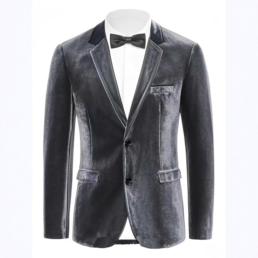 Men's noble velvet blazer with finesse Lisslune