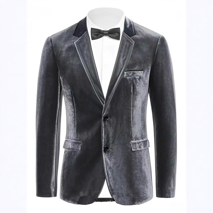 Men's noble velvet blazer with finesse Lisslune