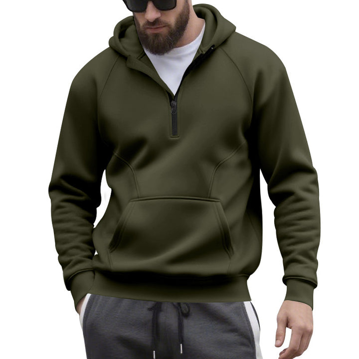 Men's hoodie with modern zipper and practical pockets Lisslune