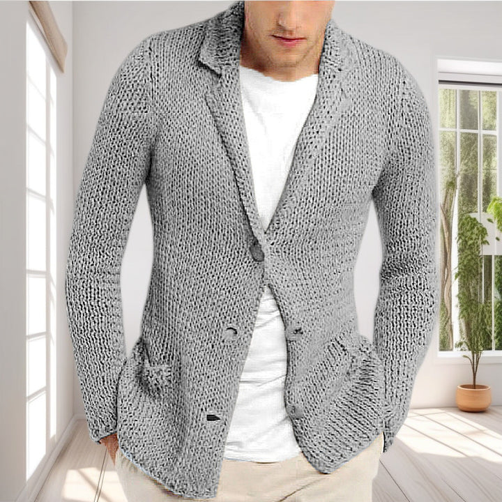 Men's Knit Blazer Lisslune