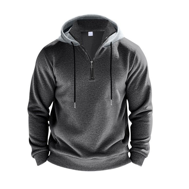 Men's sporty hoodie with half-zip and breathable material Lisslune