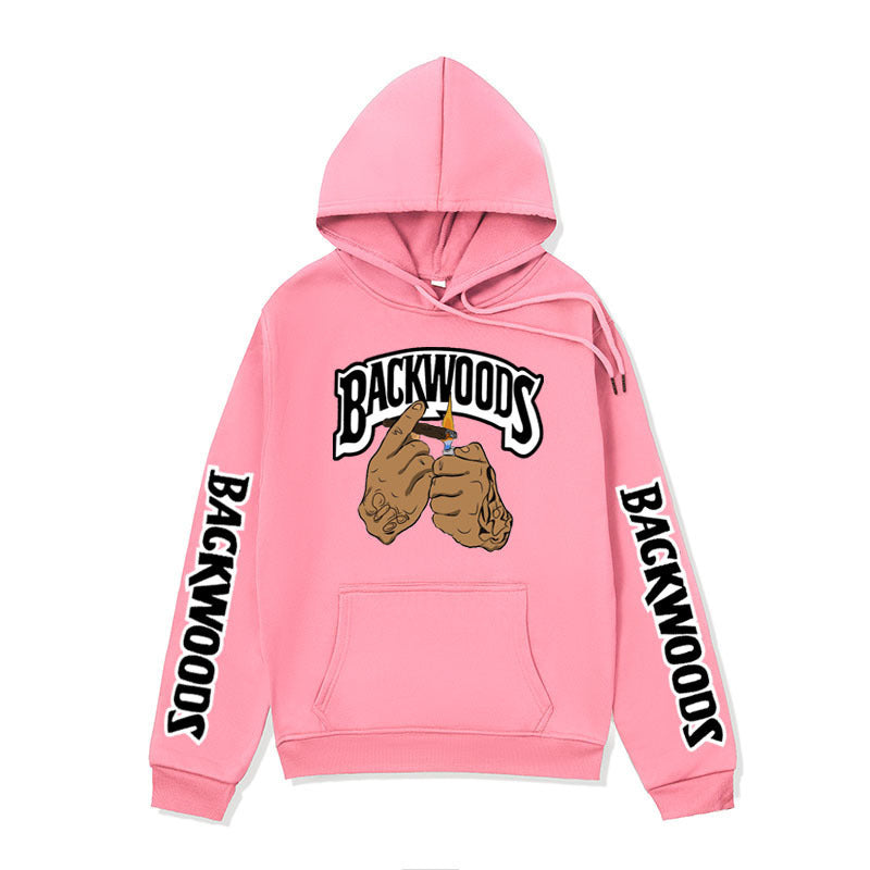 Women’s hooded sweater with creative graphic design and side kangaroo pockets Lisslune