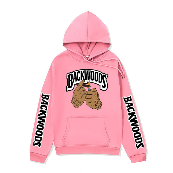 Women’s hooded sweater with creative graphic design and side kangaroo pockets Lisslune
