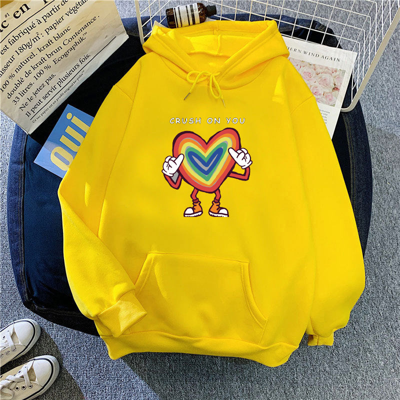 Women's hoodie with colorful heart design Lisslune
