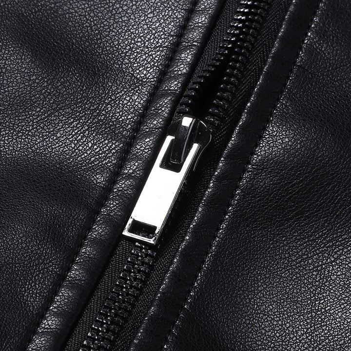 Men's Stylish Synthetic Leather Jacket In Sporty Design Lisslune