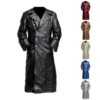 Men Elegant long trench coat made of high-quality material Lisslune