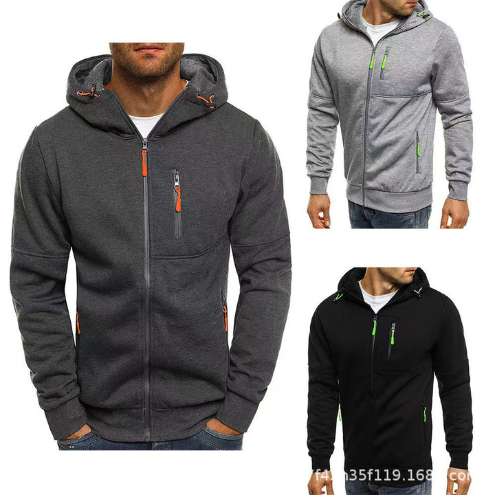 Men's hoodie with functional zip pockets and sporty design Lisslune