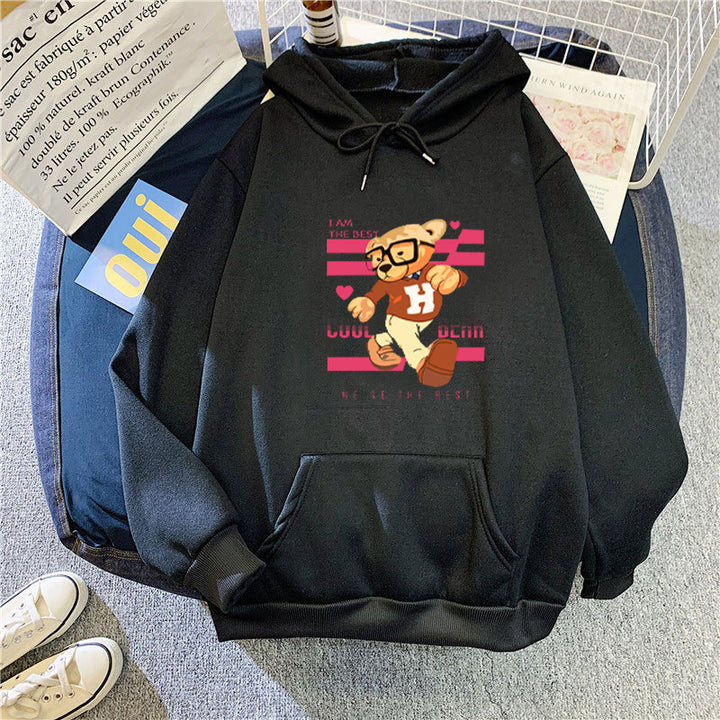 Women's hoodie with funny bear motifs and unique graphic print Lisslune