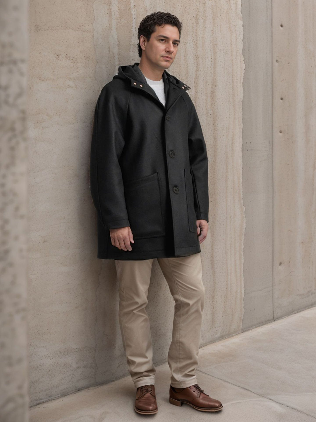 Men's practical and elegant softshell jacket with hood Lisslune