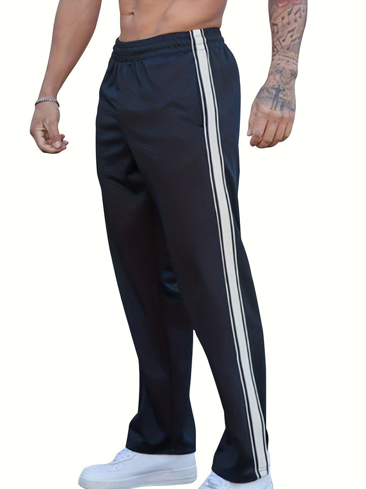 Men's Sporty Casual Pants with Side Stripe Lisslune