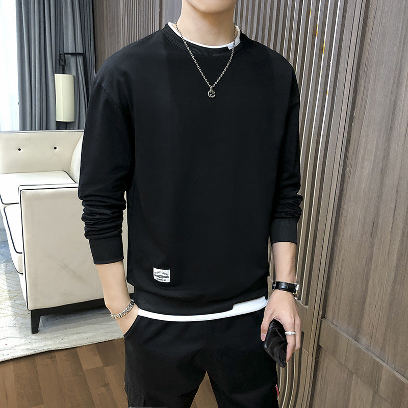 Men's casual sweatshirt with contrasting hem Lisslune