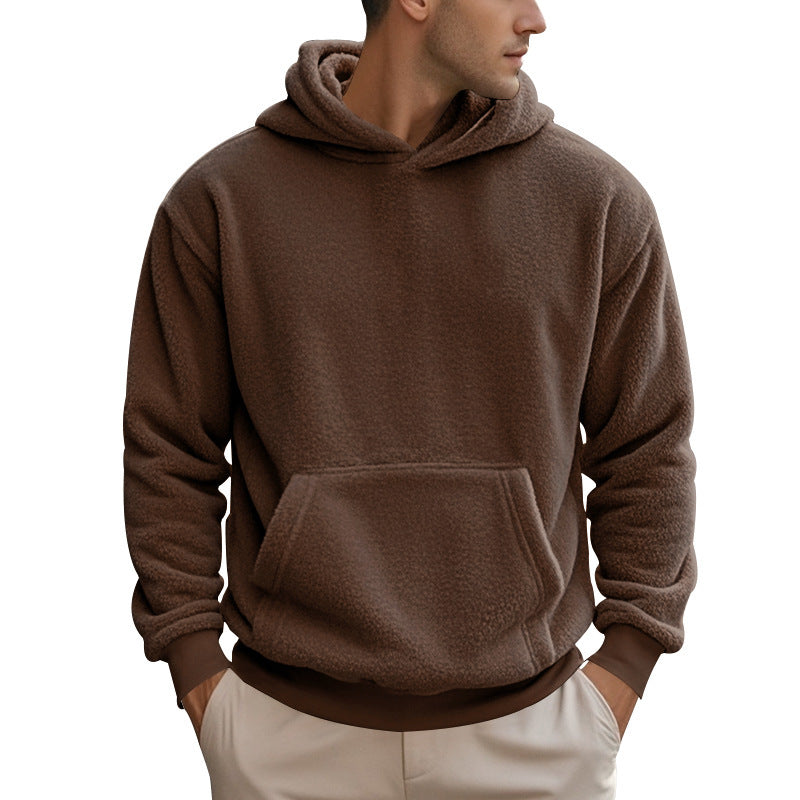 Men's Cozy Fleece Hoodie with Kangaroo Pocket Lisslune