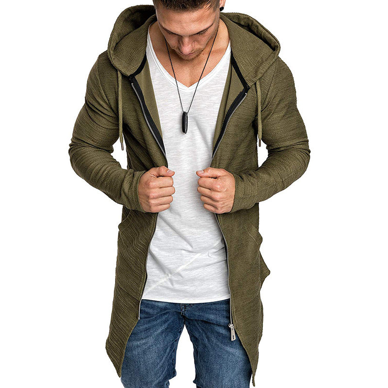 Men's Fashion Long Sleeve Jacket with Asymmetrical Zipper Lisslune