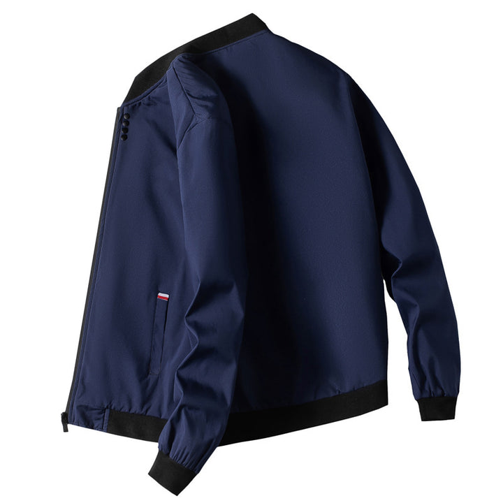 Men's fashionable leisure jacket with high collar and side zipper Lisslune
