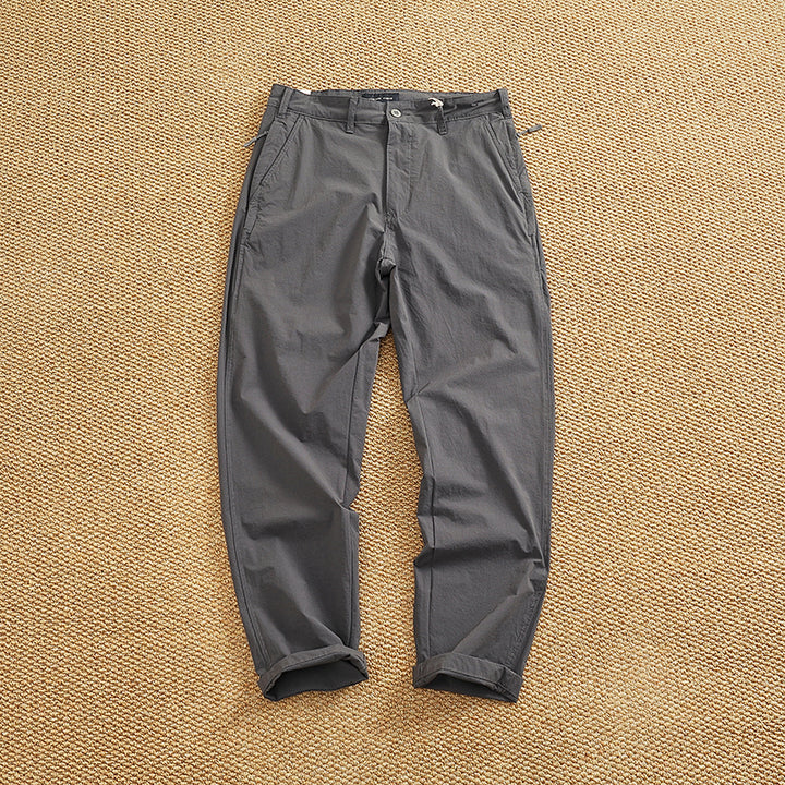 Men's Chino Pants with Elastic Waistband and Practical Side Pockets Lisslune