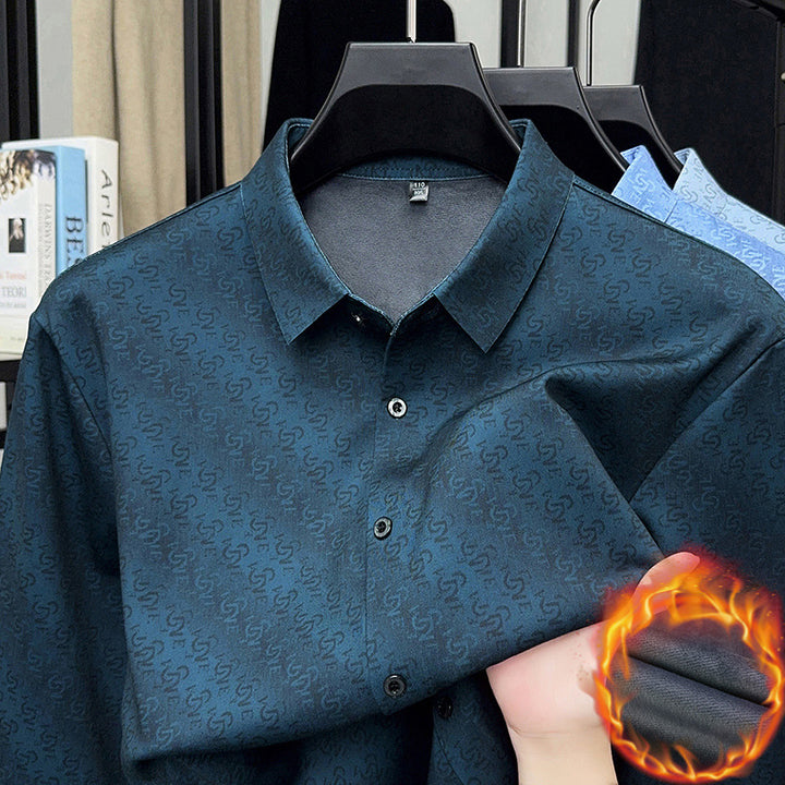 Men's cotton shirt with modern lettering Lisslune