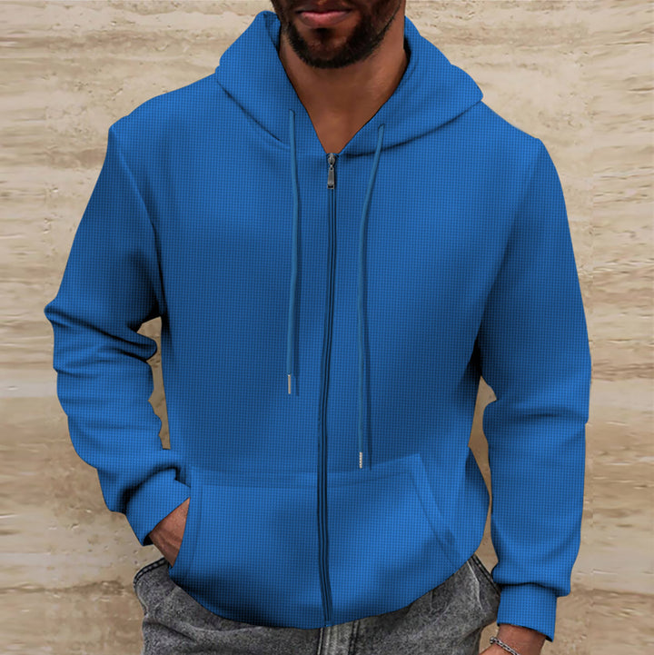 Men's sporty hoodie with breathable properties and practical zipper Lisslune