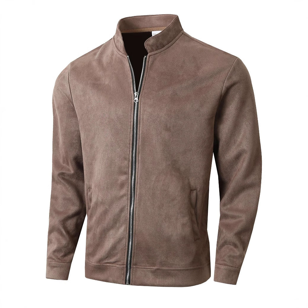 Men's fleece jacket with stand-up collar and side pockets Lisslune